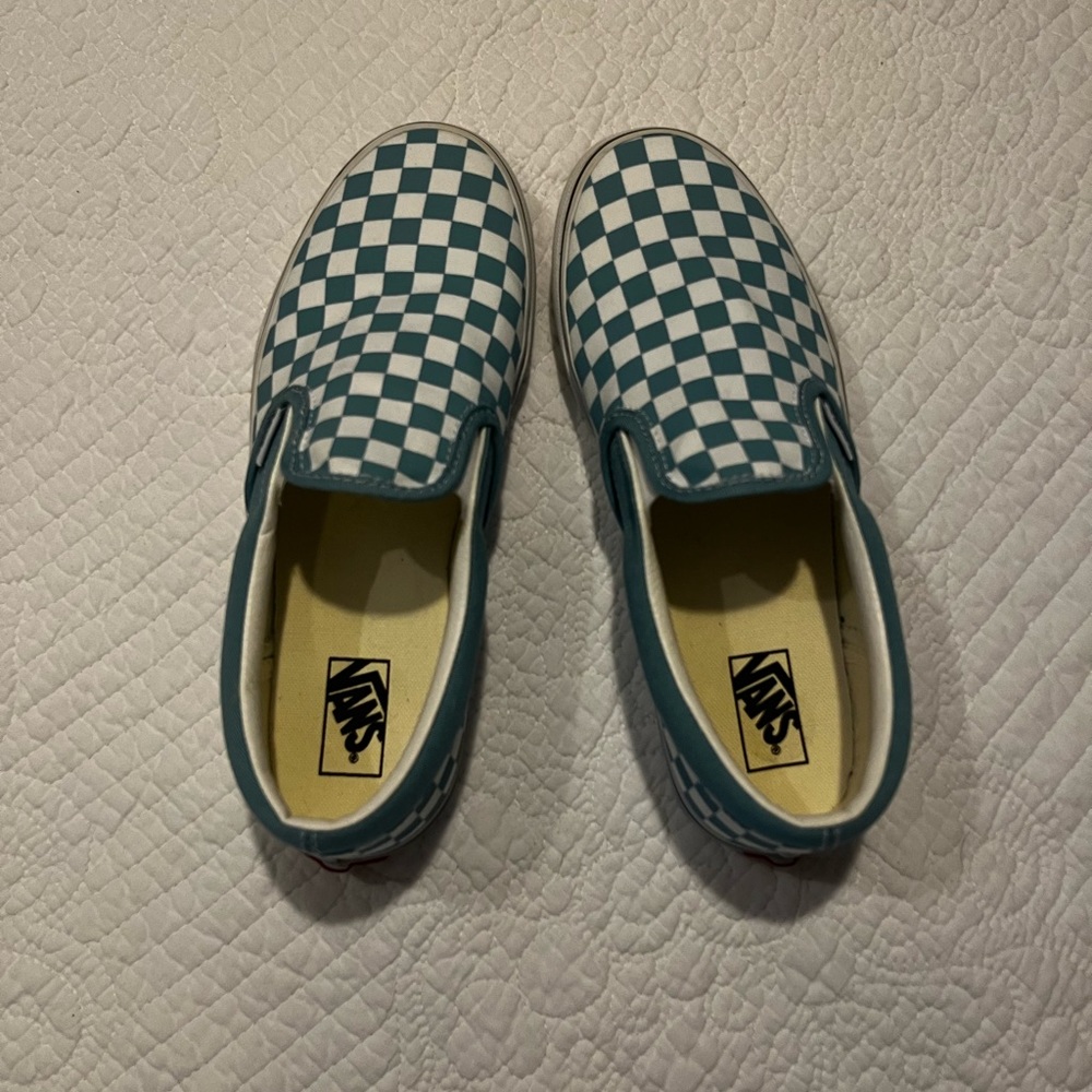 Classic checkerboard slip on vans